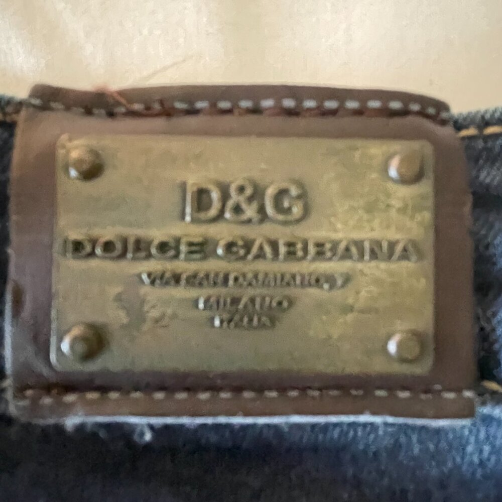 Authentic Dolce and Gabbana (D&G) size 29 dark washed blue jeans - Picture 5 of 5